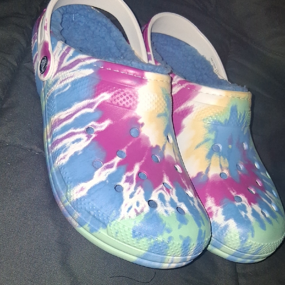 Colorful Tie-Dye Crocs - Picture 1 of 3